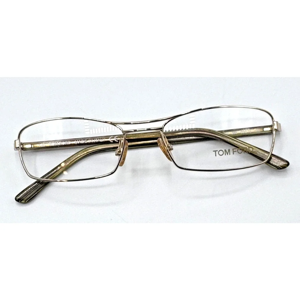 Tom Ford Eyeglasses Frame TF5024 255 Gold Square Metal New Authentic 52-16-130
